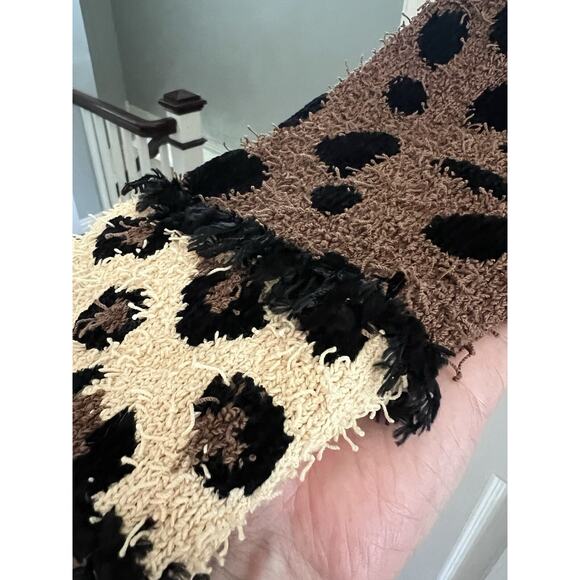 DESIGN OPTIONS BY PHILIP & JANE GORDON Fringe Terry Leopard Sweater Cardigan - Picture 3 of 10